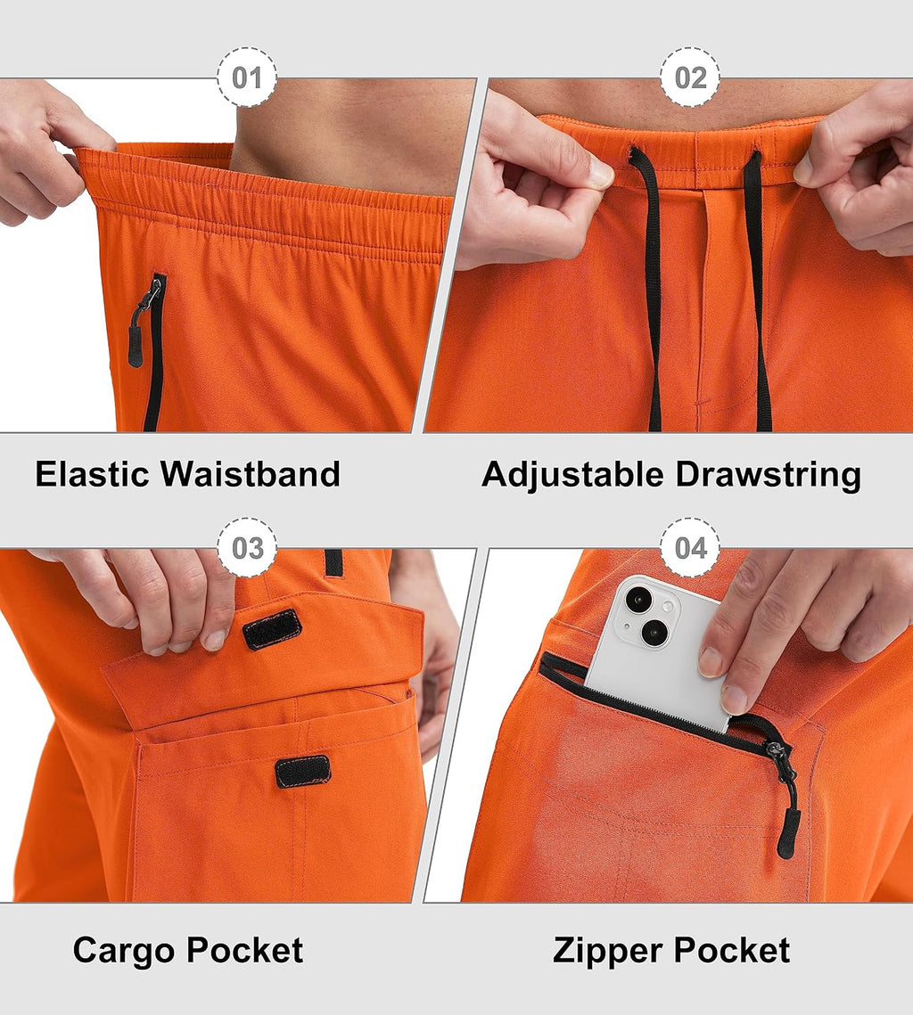 Men's Mountain Bike Shorts 3D Padded Loose-fit Biking Riding Cycling Bicycle Biker Shorts Zipper Pockets