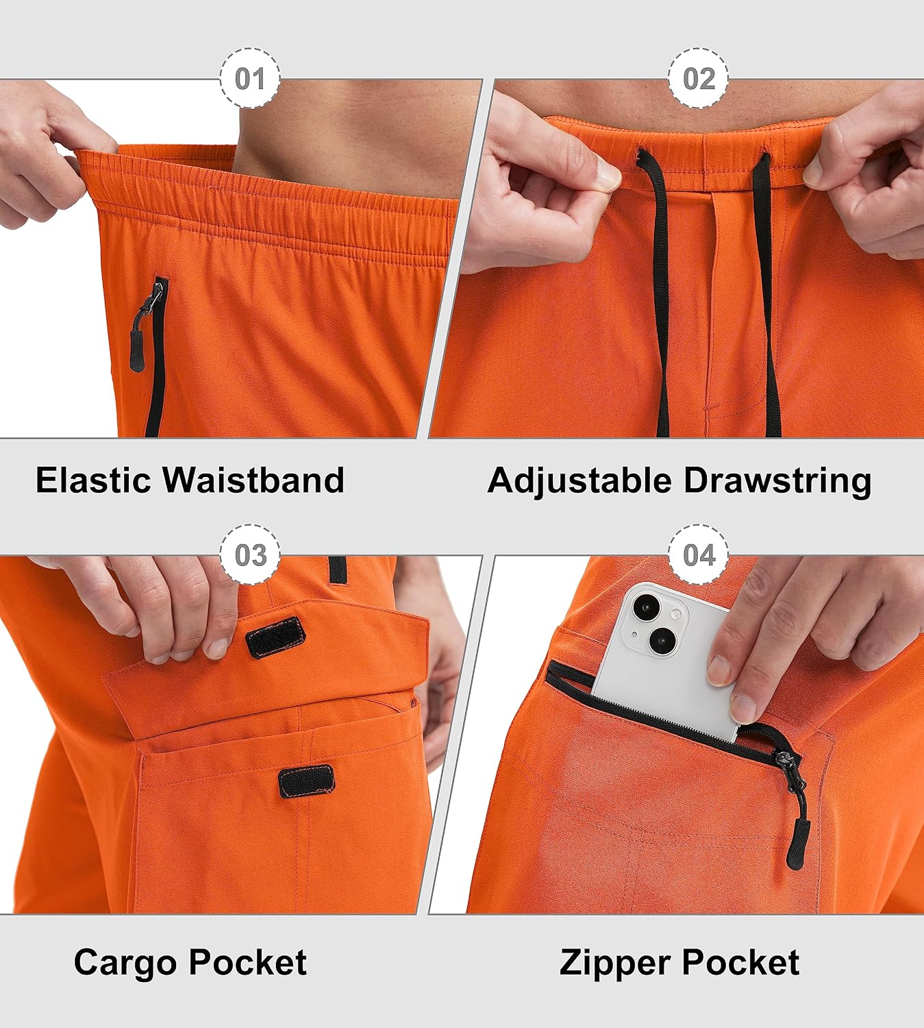 Men's Mountain Bike Shorts 3D Padded Loose-fit Biking Riding Cycling Bicycle Biker Shorts Zipper Pockets
