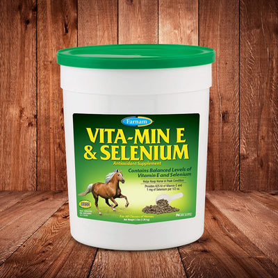 Vita-Min E & Selenium Antioxidant Supplement for Horses, Horse Vitamin E Supplement, Muscle Health and Peak