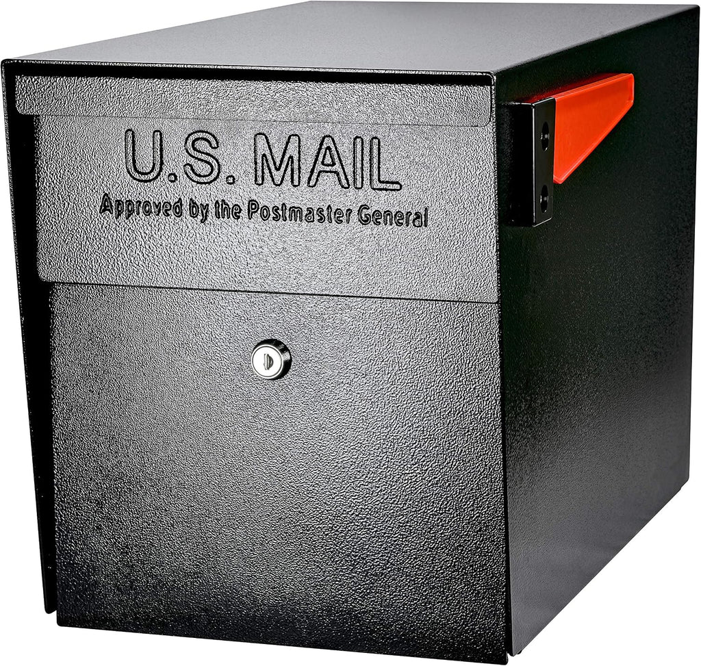Large Capacity Locking Curbside Post Mount Mailbox, USPS Approved | Patented anti-pry lock, holds weeks of mail