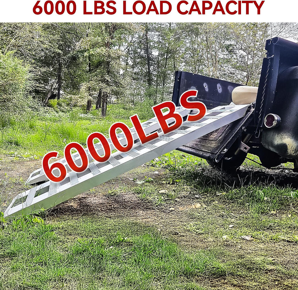 2pcs 6000 lbs 84" x 14" Aluminum Trailer Ramps