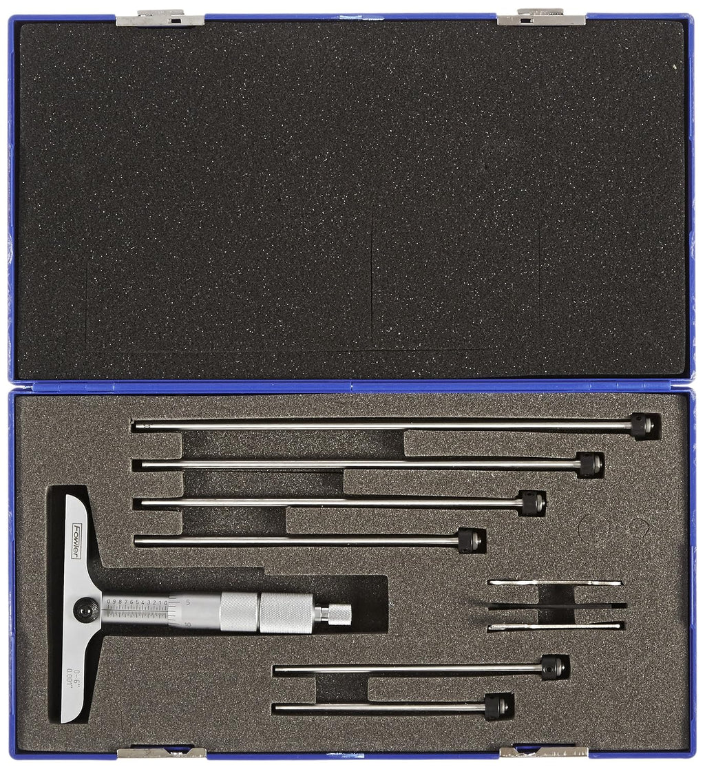 Fowler 52-225-116-0, Vernier Depth Micrometer with 0-6" Measuring Range