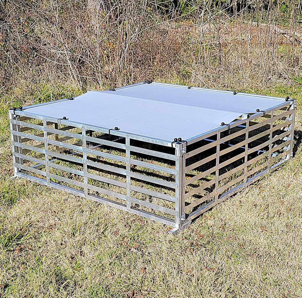 Aluminum 5'X5' Mobile Broiler Chicken Tractor Coop Poultry Meat Bird