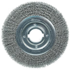 Weiler 06170 10" Medium Face Crimped Wire Wheel , .020" Steel Fill, 2" Arbor Hole, Made in the USA