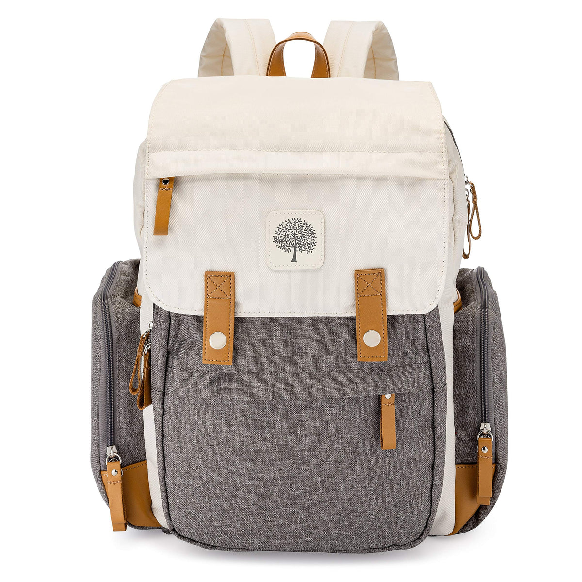 Diaper Bag Backpack with Changing Pad - Cream