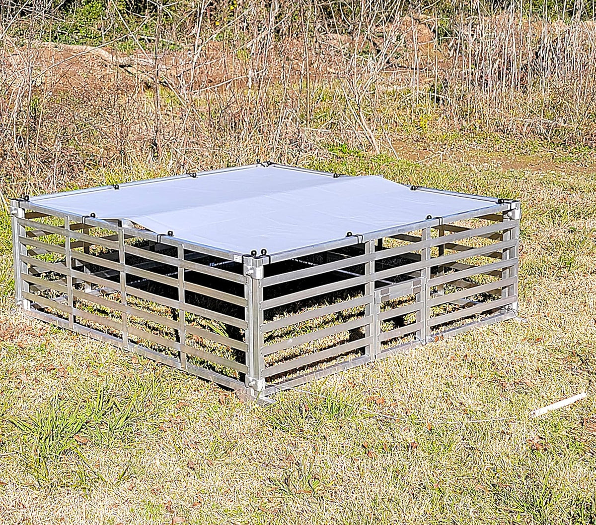 Aluminum 5'X5' Mobile Broiler Chicken Tractor Coop Poultry Meat Bird
