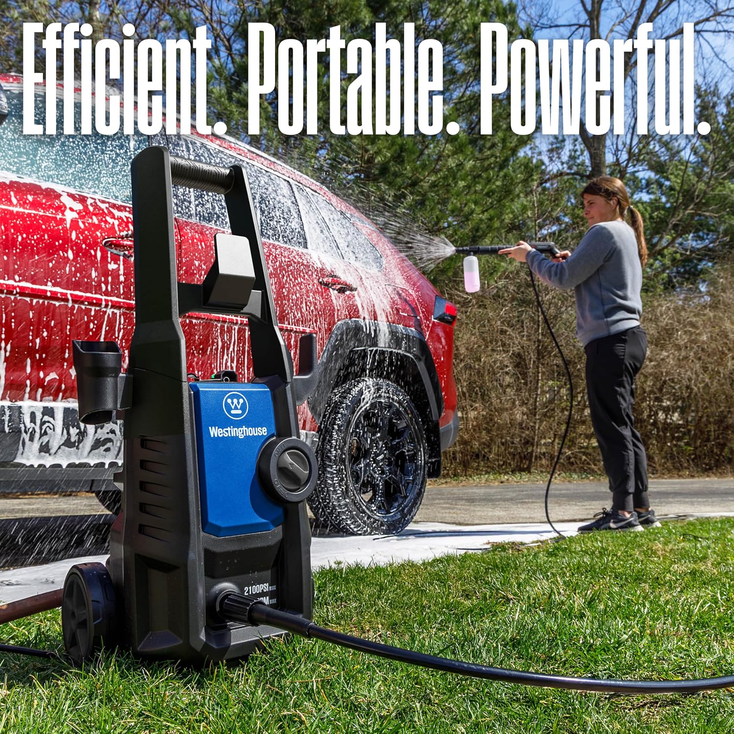 ePX3050 Electric Pressure Washer, 2100 Max PSI 1.76 Max GPM with Foam Cannon and Turbo Nozzle, for
