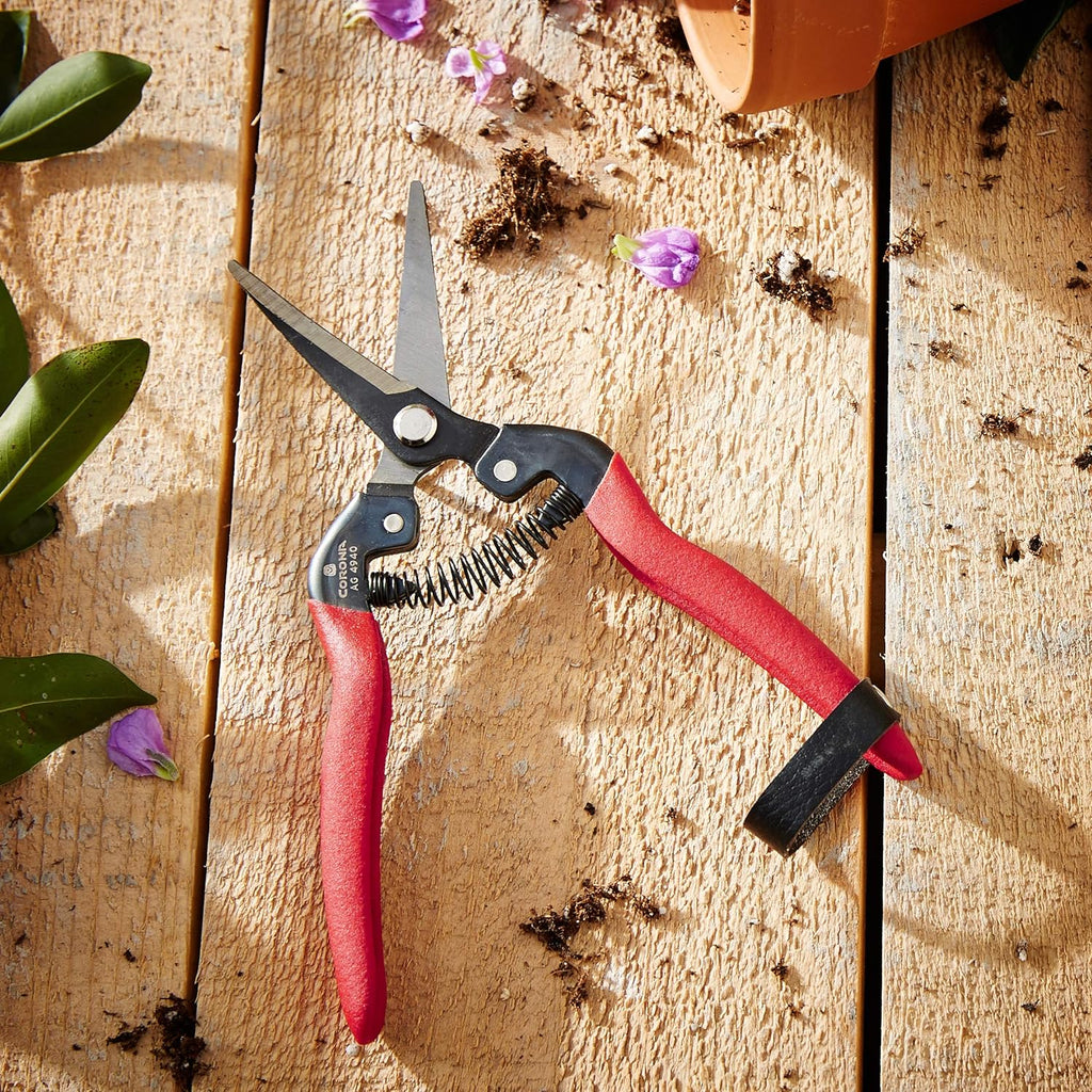 Tools Long Curved Snips – 1.75″ Tempered Steel Precision Garden Shears for Fruit, Herbs, Flowers & Vineyard Use