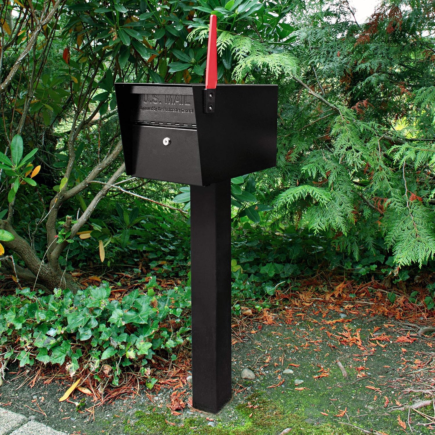 In-Ground Heavy Duty Steel Mailbox Post for Mail Boss Mailboxes | Rot-proof alternative to wood posts, powder-coated