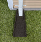 2 Pack Premium Rubber Downspout Splash Block, Rain Guard, Stone Textured Drain Extender (Black)