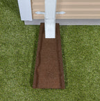Premium Rubber Downspout Splash Block, Rain Guard, Stone Textured Drain Extender (Brown)